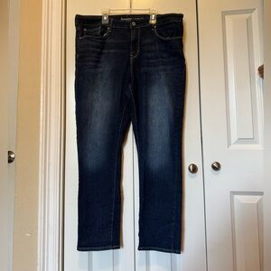 Stretch Slim Jeans Dark Wash Comfortable Mid Rise Casual Everyday Womens 18M